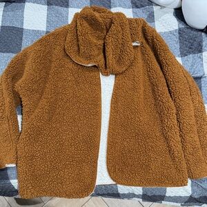 Cozy Brown Faux Sherpa Teddy Jacket